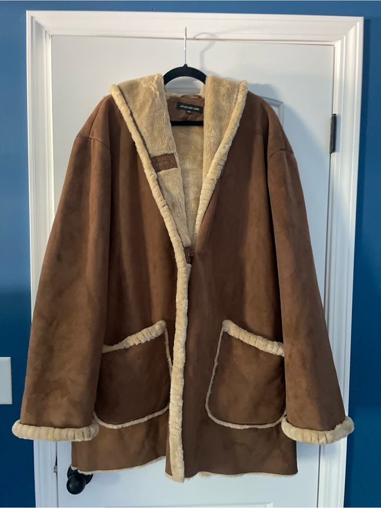 Jones New York Jackets & Blazers - Jones New York Brown and Cream Teddy Jacket